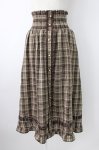 画像1: axes femme / チェック柄2wayロングスカート  ブラウン T-26-01-21-017-AX-SK-SA-ZT552 (1)