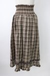 画像2: axes femme / チェック柄2wayロングスカート  ブラウン T-26-01-21-017-AX-SK-SA-ZT552 (2)