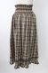 画像2: axes femme / チェック柄2wayロングスカート  ブラウン T-26-01-21-017-AX-SK-SA-ZT (2)