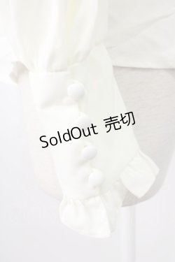 画像3: axes femme kawaii / 刺繍入りケープ付2wayブラウス M キナリ T-26-01-21-002-AX-BL-SA-ZT