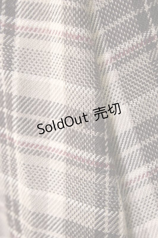 画像5: axes femme / チェック柄2wayロングスカート  ブラウン T-26-01-21-017-AX-SK-SA-ZT552 (5)