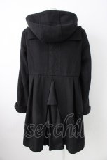 画像2: axes femme / BackフリルAラインコート M ブラック T-26-01-21-018-AX-CO-SA-ZTC035 (2)