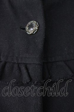 画像3: axes femme / BackフリルAラインコート M ブラック T-26-01-21-018-AX-CO-SA-ZT