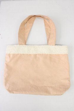 画像2: axes femme / ボア切替ミニトートバッグ  ピンクＸアイボリー T-26-01-21-019-AX-BG-SA-ZT