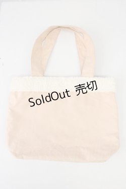 画像2: axes femme / ボア切替ミニトートバッグ  ピンクＸアイボリー T-26-01-21-019-AX-BG-SA-ZT511