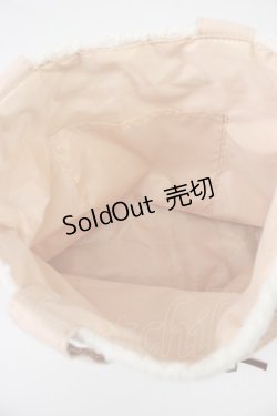 画像3: axes femme / ボア切替ミニトートバッグ  ピンクＸアイボリー T-26-01-21-019-AX-BG-SA-ZT511