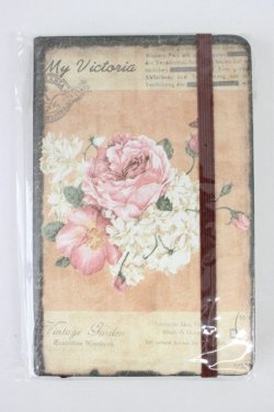 画像1: axes femme / A6バラ柄ノート  グリーン T-26-01-21-020-AX-ZA-SA-ZT