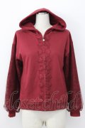 axes femme / レース切替パーカー M ワイン T-26-01-25-001-AX-TO-SA-ZT