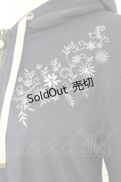 画像6: axes femme / パールフラワー刺繍パーカー M ネイビー T-26-01-25-002-AX-TO-SA-ZT