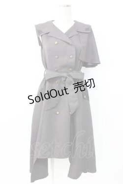 画像1: axes femme / トレンチアシメジャンスカ  チャコール T-26-01-25-003-AX-OP-SA-ZT559