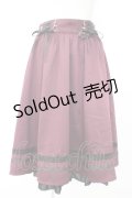 axes femme / レースアップフレアスカート  ワイン T-26-01-25-004-AX-SK-SA-ZT559