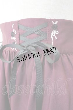 画像3: axes femme / レースアップフレアスカート  ワイン T-26-01-25-004-AX-SK-SA-ZT559