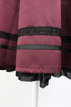 画像4: axes femme / レースアップフレアスカート  ワイン T-26-01-25-004-AX-SK-SA-ZT