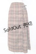 axes femme / タータンチェックロングスカート M ワイン T-26-01-25-005-AX-SK-SA-ZT559