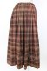画像2: axes femme / タータンチェックロングスカート M ワイン T-26-01-25-005-AX-SK-SA-ZT (2)