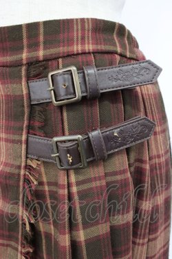 画像3: axes femme / タータンチェックロングスカート M ワイン T-26-01-25-005-AX-SK-SA-ZT