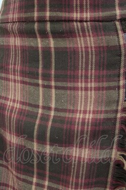 画像4: axes femme / タータンチェックロングスカート M ワイン T-26-01-25-005-AX-SK-SA-ZT