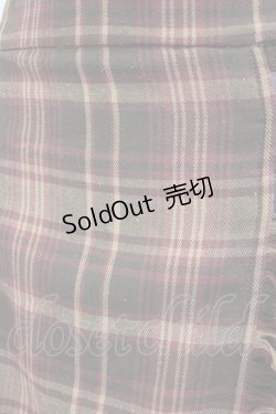 画像4: axes femme / タータンチェックロングスカート M ワイン T-26-01-25-005-AX-SK-SA-ZT559