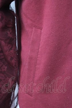 画像3: axes femme / レース切替パーカー M ワイン T-26-01-25-001-AX-TO-SA-ZT