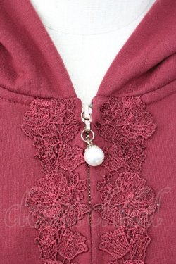 画像4: axes femme / レース切替パーカー M ワイン T-26-01-25-001-AX-TO-SA-ZT