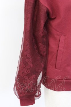 画像5: axes femme / レース切替パーカー M ワイン T-26-01-25-001-AX-TO-SA-ZT