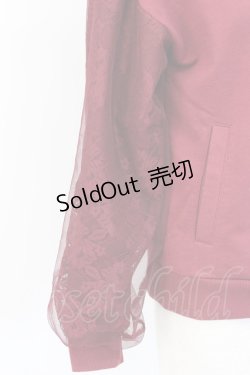 画像5: axes femme / レース切替パーカー M ワイン T-26-01-25-001-AX-TO-SA-ZT