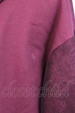 画像6: axes femme / レース切替パーカー M ワイン T-26-01-25-001-AX-TO-SA-ZT