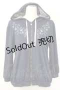 axes femme / パールフラワー刺繍パーカー M ネイビー T-26-01-25-002-AX-TO-SA-ZT