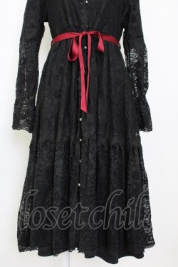 画像4: axes femme / 花柄総レースガウンワンピース M ブラック T-26-01-26-021-AX-OP-SA-ZT