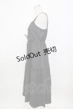 画像4: axes femme kawaii / レースアップティアードワンピース  黒デニム T-26-01-26-022-AX-OP-SA-ZT561