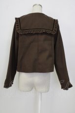 画像2: m petit by misako / セーラー襟ショートコート M ブラウン T-26-01-26-024-LO-CO-SA-ZTC012 (2)