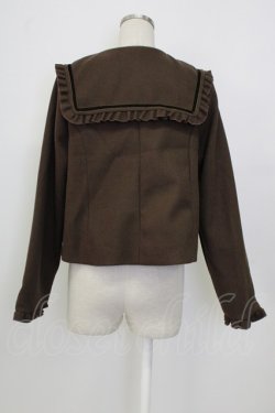 画像2: m petit by misako / セーラー襟ショートコート M ブラウン T-26-01-26-024-LO-CO-SA-ZT