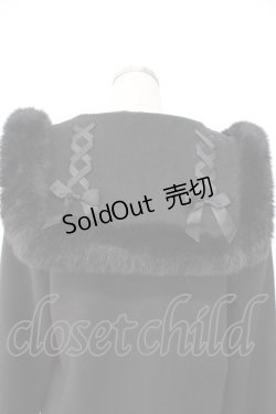 画像3: MA*RS / サイド編み下げ&ファースクエア衿ショートコート  黒 T-26-01-26-025-EL-CO-SA-ZT-C012