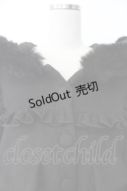 画像6: MA*RS / サイド編み下げ&ファースクエア衿ショートコート  黒 T-26-01-26-025-EL-CO-SA-ZT-C012