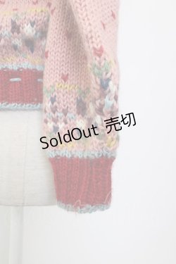 画像6: PINK HOUSE / PHデザイン裾ポンポンフードニットカーディガン  ピンク T-26-01-26-026-LO-TO-SA-ZT