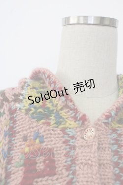 画像7: PINK HOUSE / PHデザイン裾ポンポンフードニットカーディガン  ピンク T-26-01-26-026-LO-TO-SA-ZT