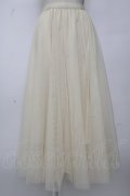 axes femme / ロングチュールスカート M アイボリー T-26-01-26-028-AX-SK-SA-ZT