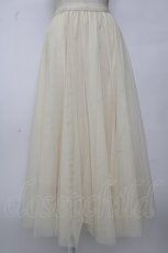 画像1: axes femme / ロングチュールスカート M アイボリー T-26-01-26-028-AX-SK-SA-ZT561 (1)