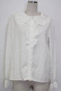 m petit by misako / AM マルエリフリルブラウス L 白 T-26-01-26-003-LO-BL-SA-ZT