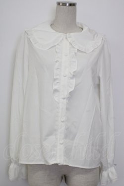 画像1: m petit by misako / AM マルエリフリルブラウス L 白 T-26-01-26-003-LO-BL-SA-ZT