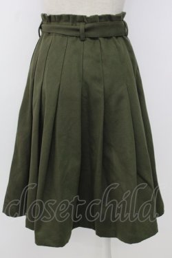 画像2: F&A / ベルト付きプリーツスカート  グリーン T-26-01-26-033-LO-SK-SA-ZT