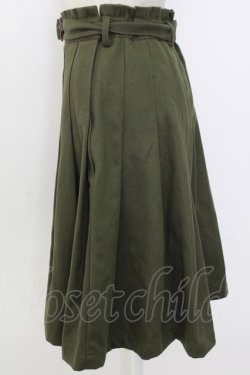 画像4: F&A / ベルト付きプリーツスカート  グリーン T-26-01-26-033-LO-SK-SA-ZT