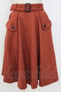 F&A / サイドボタンポケットスカート  ブラウン T-26-01-26-035-LO-SK-SA-ZT