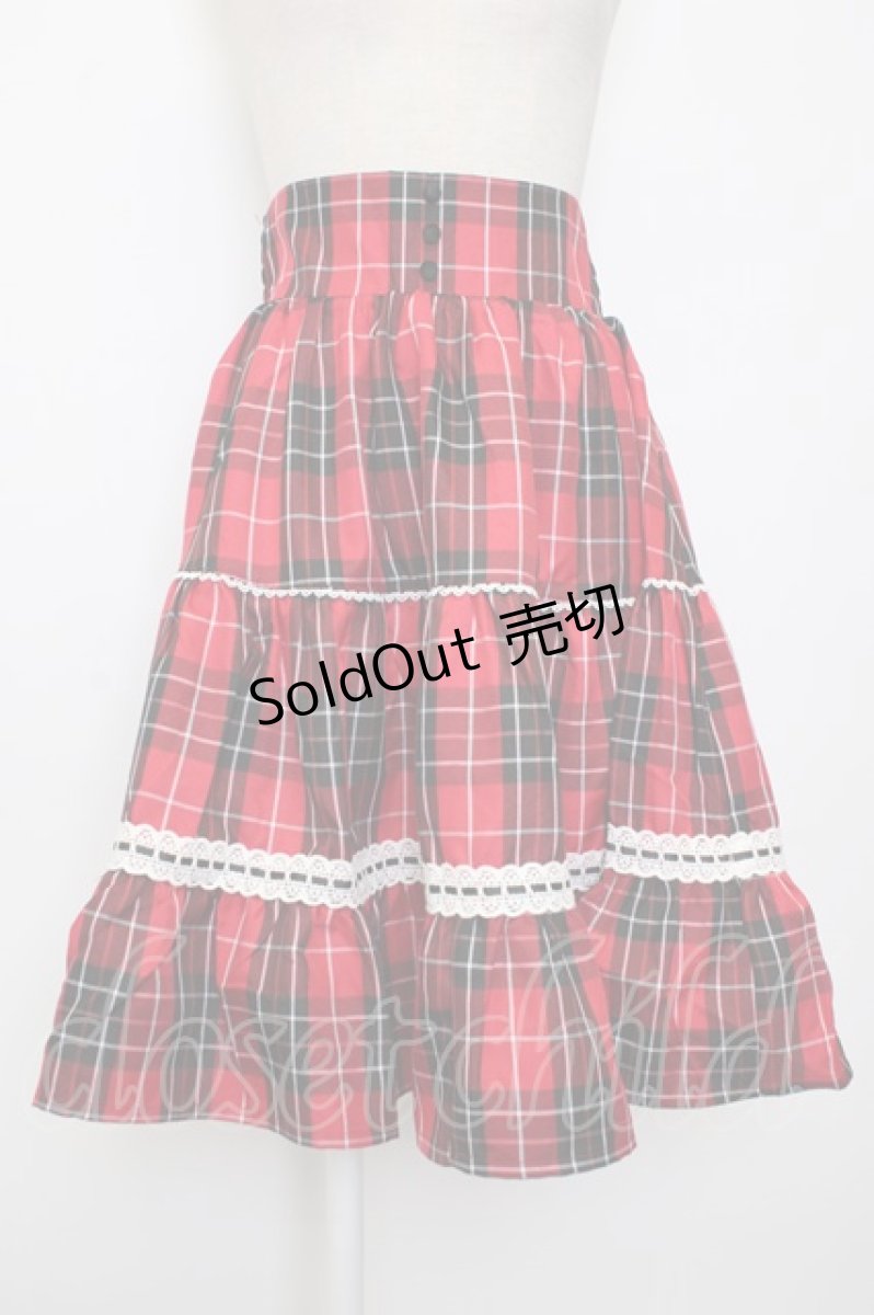 画像1: Eri Aino's Collection / シャーロットの水曜日スカート S 赤チェック T-26-01-26-036-LO-SK-SA-ZT561 (1)