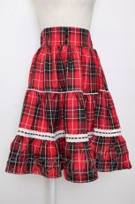 画像1: Eri Aino's Collection / シャーロットの水曜日スカート S 赤チェック T-26-01-26-036-LO-SK-SA-ZT561 (1)