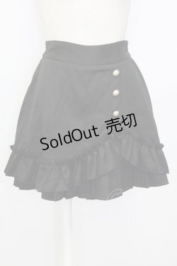 画像1: axes femme POETIQUE / フリルショートパンツ  黒 T-26-01-26-039-AX-PA-SA-ZT