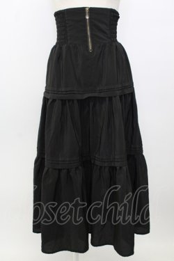 画像1: axes femme POETIQUE / ハイウエストティアードスカート  黒 T-26-01-26-040-AX-SK-SA-ZT