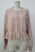 MA*RS / パールボタンニットカーディガン  ピンク T-26-01-26-005-EL-TO-SA-ZT