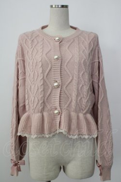 画像1: MA*RS / パールボタンニットカーディガン  ピンク T-26-01-26-005-EL-TO-SA-ZT