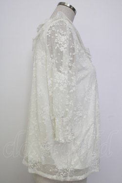 画像3: axes femme / アンティーク風レーストップス  ホワイト T-26-01-26-001-AX-TO-SA-ZT